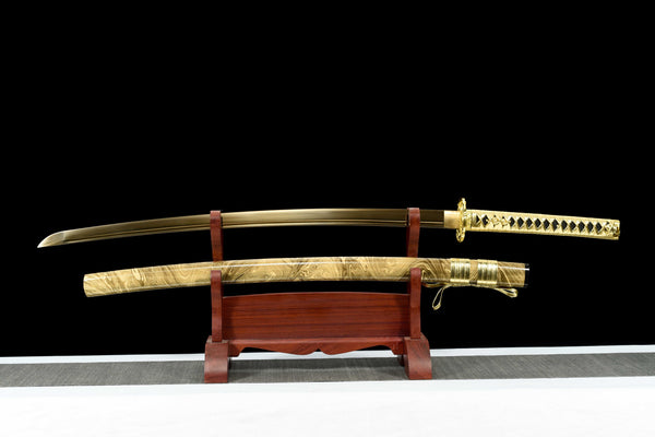 hand forged Japanese katana swords/functional/sharp/JQ/golden snake knife